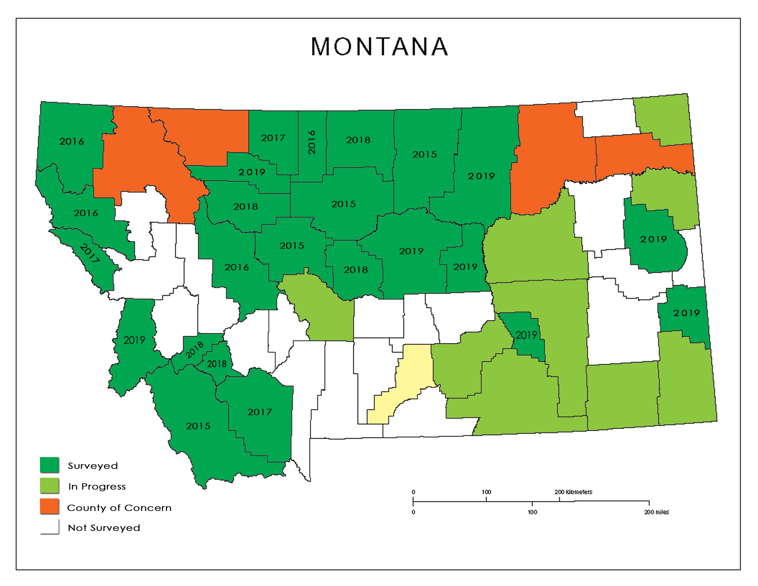 Montana Schoolhouse Survey Map