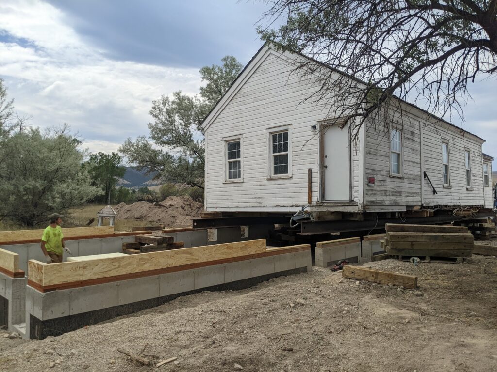 Placing the Baxendale on a new foundation, 2019